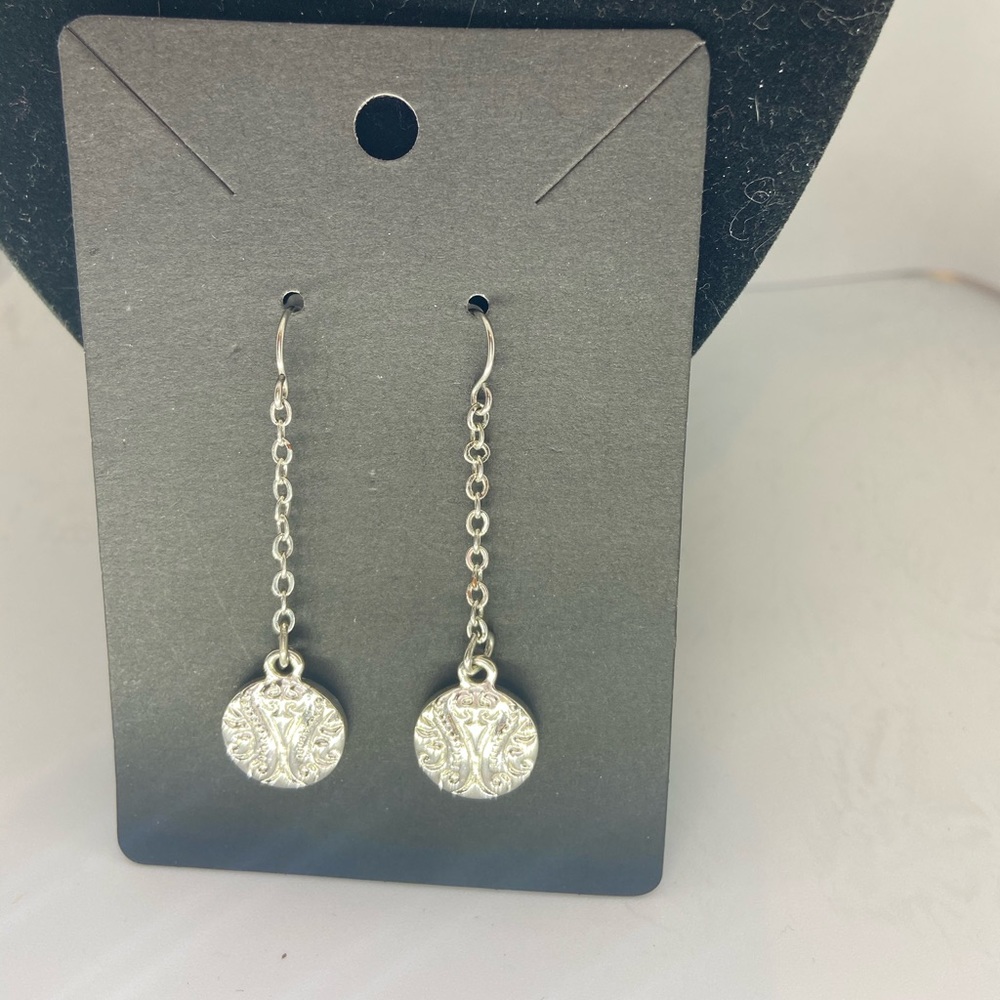 Dangle Earrings Silver Pierced see photos